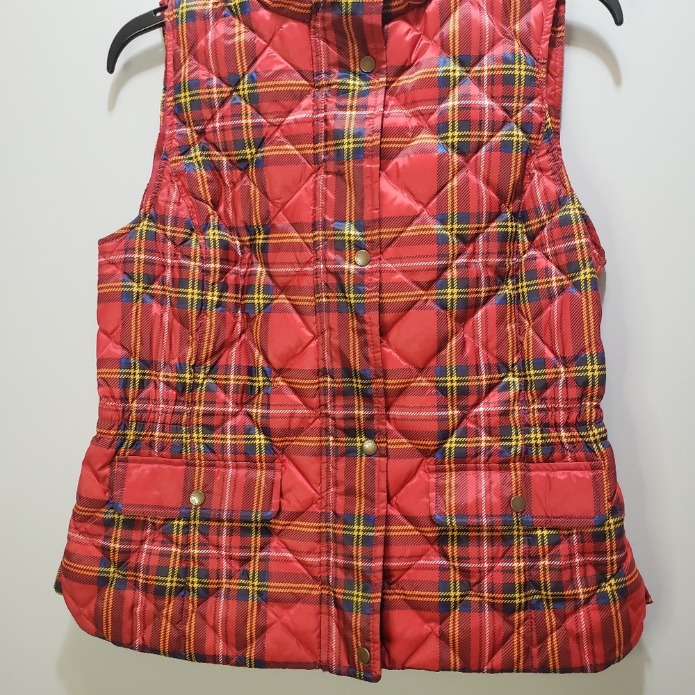 Talbots Down Puffer Vest Holiday Sz. XS EUC - Picture 8 of 10